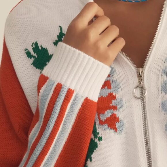 ANTHROPOLOGIE | 100% Cotton Sports Club Jacquard Jacket | NWT - Picture 8 of 8